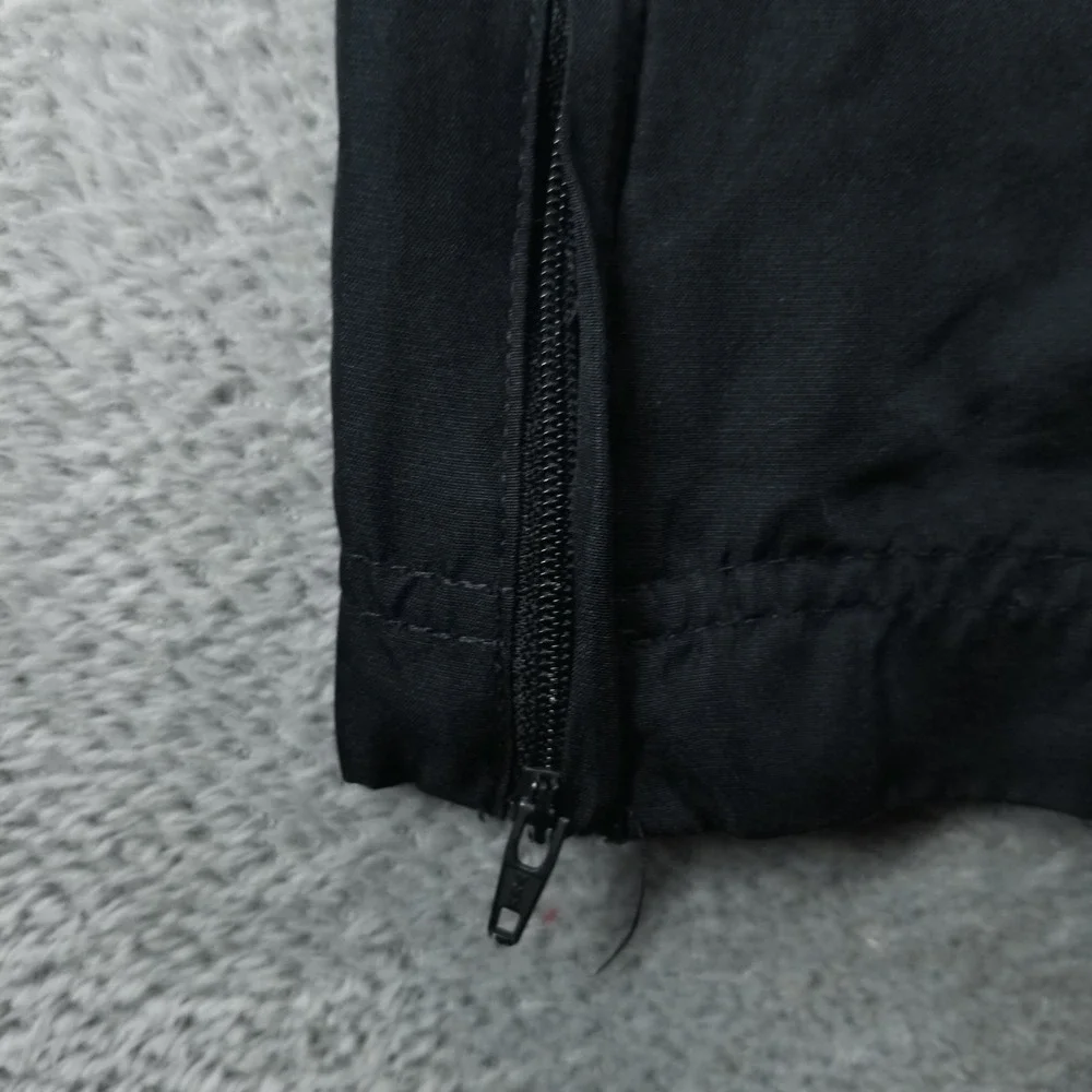 VTG Nike Pants Mens 2XL Black Drill Windbreaker Track Baggy Straight‎ Ankle Zip